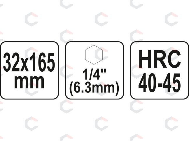 Spiralinis grąžtas medžiui | su hex (1/4") galu | 32 mm (YT-44690) 3 Spiralinis grąžtas medžiui | su hex (1/4") galu | 32 mm (YT-44690) 3