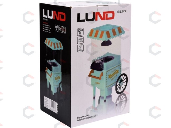 Spragėsių / Popcorn / gaminimo aparatas | ant ratukų | 1200 W (68260) 3