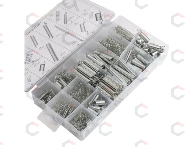 Spyruoklių asortimentas | Suspaudimo ir tempimo spyruoklės | 200 vnt. (SK01051) 2 Spyruoklių asortimentas | Suspaudimo ir tempimo spyruoklės | 200 vnt. (SK01051) 2