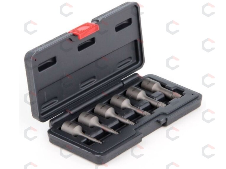 Specialus antgalių rinkinys / sraigtiniai ištraukikliai | 10 mm (3/8") | M2 - M10 mm | 6 vnt (YT-0623) 5 Specialus antgalių rinkinys / sraigtiniai ištraukikliai | 10 mm (3/8") | M2 - M10 mm | 6 vnt (YT-0623) 5