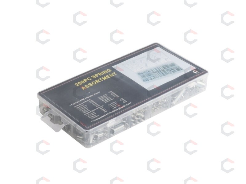Spyruoklių asortimentas | Suspaudimo ir tempimo spyruoklės | 200 vnt. (SK01051) 3 Spyruoklių asortimentas | Suspaudimo ir tempimo spyruoklės | 200 vnt. (SK01051) 3