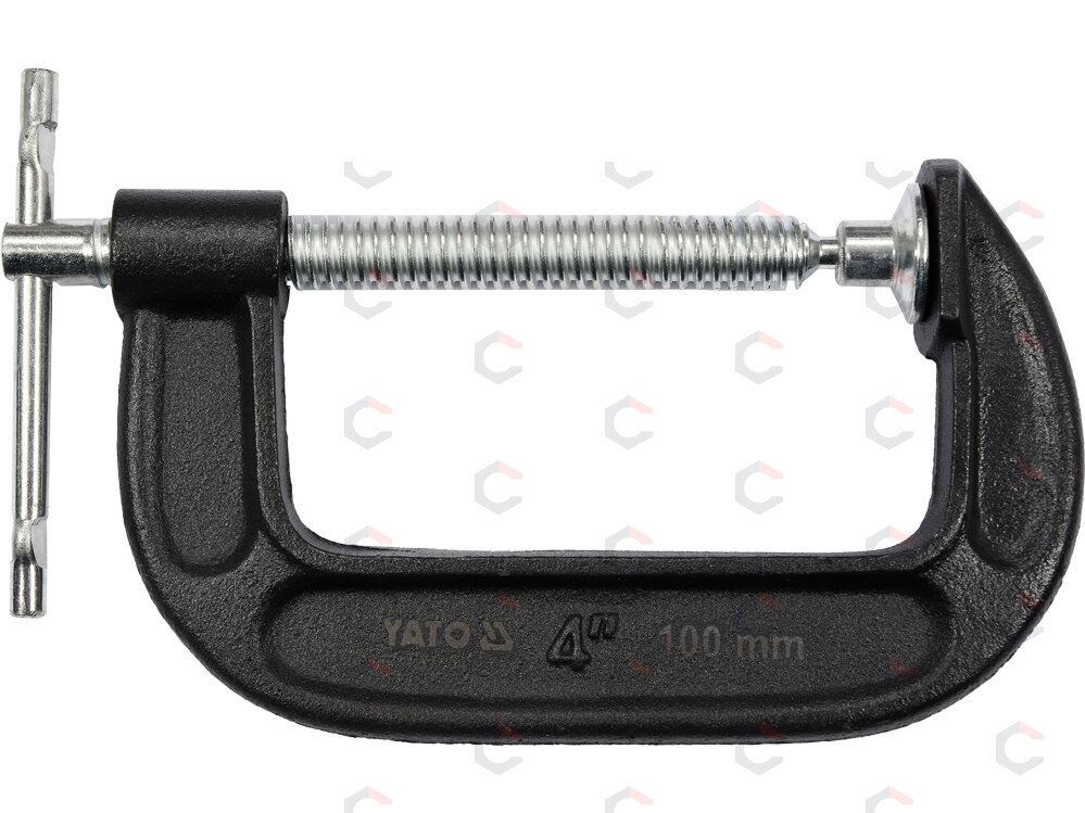 Spaustuvas su varžtu "C" tipo 4", 100 mm (YT-64253) Spaustuvas su varžtu "C" tipo 4", 100 mm (YT-64253)