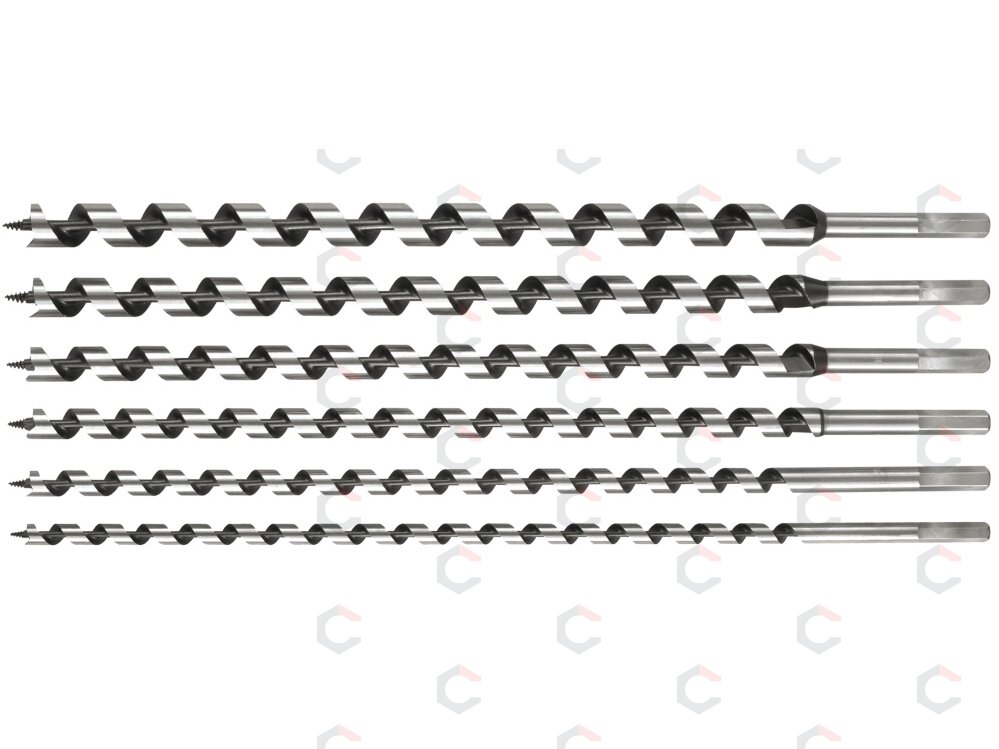 Spiralinių grąžtų rinkinys medžiui | 460 mm / 10-20 mm | 6 vnt. (22466) Spiralinių grąžtų rinkinys medžiui | 460 mm / 10-20 mm | 6 vnt. (22466)