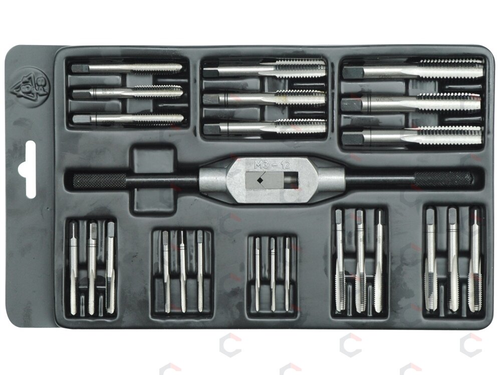 Sriegiklių rinkinys 25 vnt. M3-M12 (Čekija) (24940) Sriegiklių rinkinys 25 vnt. M3-M12 (Čekija) (24940)
