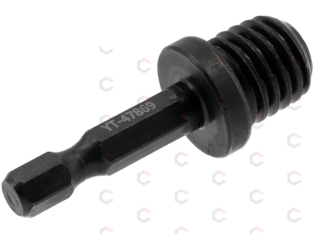 Adapteris M14 sriegiui su 1/4 col. šešiakampiu kotu, 47 mm (YT-47869) 1 Adapteris M14 sriegiui su 1/4 col. šešiakampiu kotu, 47 mm (YT-47869) 1