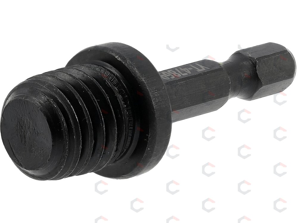 Adapteris M14 sriegiui su 1/4 col. šešiakampiu kotu, 47 mm (YT-47869) Adapteris M14 sriegiui su 1/4 col. šešiakampiu kotu, 47 mm (YT-47869)