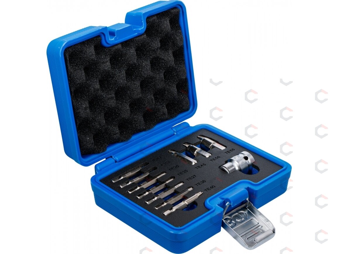 Sraigtinių ištraukiklių rinkinys | sugadintiems T-Star (Torx) T10–T55 | 11 vnt. (74785) Sraigtinių ištraukiklių rinkinys | sugadintiems T-Star (Torx) T10–T55 | 11 vnt. (74785)