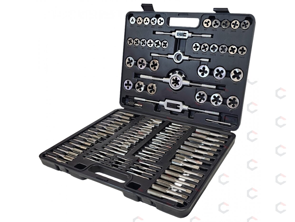 Sriegiklių ir sriegpjovių komplektas | M2 - M18 | 110 vnt. (ES-68110)