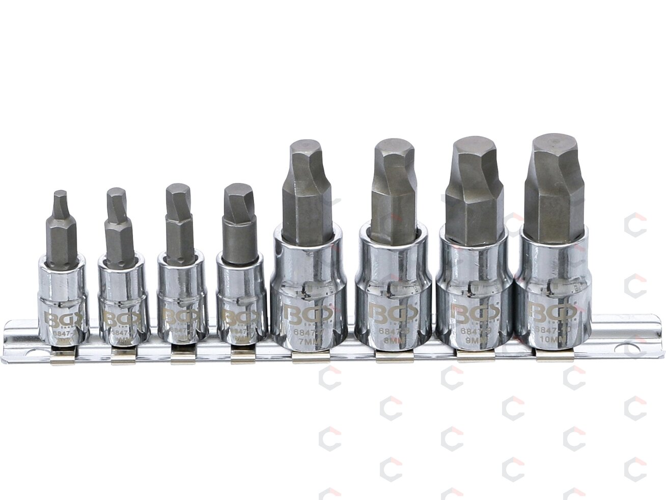 Sraigtiniai ištraukikliai | pažeistam hex | 6.3 mm (1/4") / 10 mm (3/8") | 3 - 10 mm | 8 vnt. (6847) 1 Sraigtiniai ištraukikliai | pažeistam hex | 6.3 mm (1/4") / 10 mm (3/8") | 3 - 10 mm | 8 vnt. (6847) 1