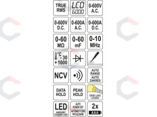 Srovės matavimo replės | automatinės | AC / DC 600A (YT-73093) 5 Srovės matavimo replės | automatinės | AC / DC 600A (YT-73093) 5
