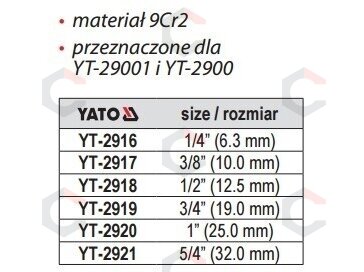 Sriegpjovė | 1-1/4" (YT-2921) 2 Sriegpjovė | 1-1/4" (YT-2921) 2