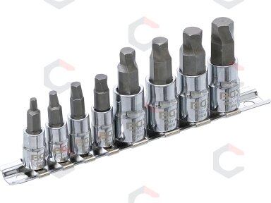 Sraigtiniai ištraukikliai | pažeistam hex | 6.3 mm (1/4") / 10 mm (3/8") | 3 - 10 mm | 8 vnt. (6847) Sraigtiniai ištraukikliai | pažeistam hex | 6.3 mm (1/4") / 10 mm (3/8") | 3 - 10 mm | 8 vnt. (6847)