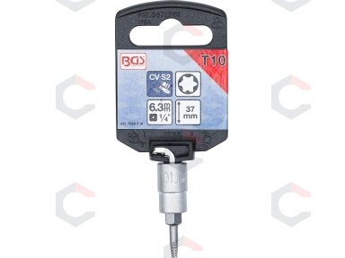 Sraigtinis ištraukimo antgalis | 6,3 mm (1/4") | pažeistam T-Star (Torx) T10 (7098-T10)