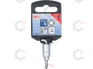 Sraigtinis ištraukimo antgalis | 6,3 mm (1/4") | pažeistam T-Star (Torx) T15 (7098-T15) Sraigtinis ištraukimo antgalis | 6,3 mm (1/4") | pažeistam T-Star (Torx) T15 (7098-T15)