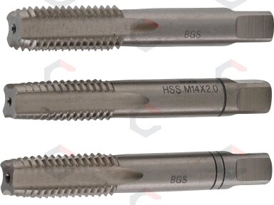Sriegikliai | pirmas / vidurinis / galutinis sriegimas | M14 x 2.0 | 3 vnt. (927) Sriegikliai | pirmas / vidurinis / galutinis sriegimas | M14 x 2.0 | 3 vnt. (927)