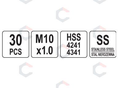 Sriegio remonto rinkinys | M10X1.0 | 30 vnt. (YT-17682)