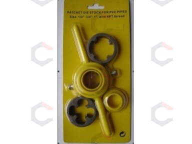 Sriegpjovių rinkinys su laikikliu 1/2"-3/4"-1" (SK3569) Sriegpjovių rinkinys su laikikliu 1/2"-3/4"-1" (SK3569)