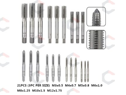Sriegiklių ir sriegpjovių rinkinys | M3-M12 | 32 vnt. (SK1632) 6 Sriegiklių ir sriegpjovių rinkinys | M3-M12 | 32 vnt. (SK1632) 6