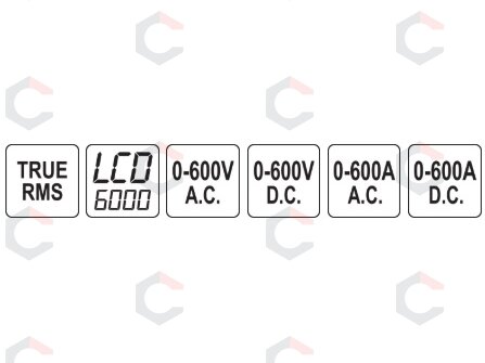 Srovės matavimo replės | TRUE RMS AC/DC 10MA - 600A (YT-730934) 5