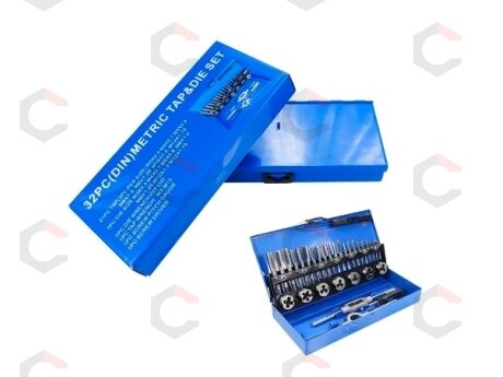 Sriegiklių ir sriegpjovių rinkinys | M3-M12 | 32 vnt. (SK1632) 3 Sriegiklių ir sriegpjovių rinkinys | M3-M12 | 32 vnt. (SK1632) 3