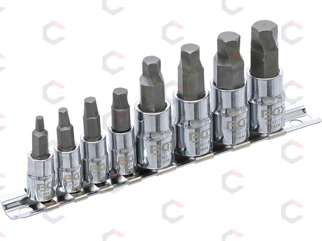 Sraigtiniai ištraukikliai | pažeistam hex | 6.3 mm (1/4") / 10 mm (3/8") | 3 - 10 mm | 8 vnt. (6847) Sraigtiniai ištraukikliai | pažeistam hex | 6.3 mm (1/4") / 10 mm (3/8") | 3 - 10 mm | 8 vnt. (6847)