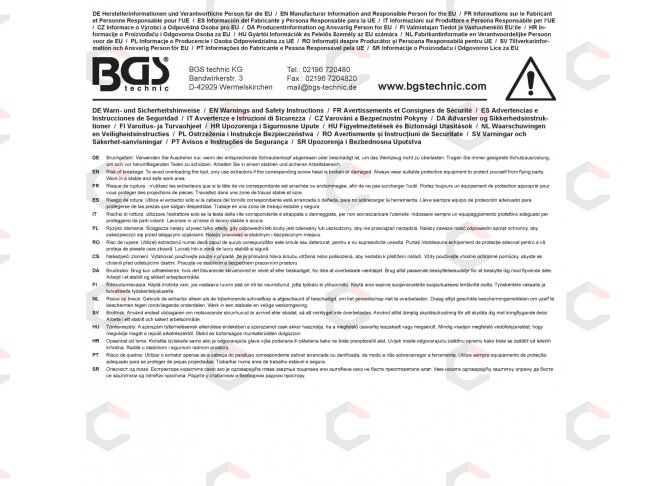 Sraigtinių ištraukiklių rinkinys | sugadintiems T-Star (Torx) T10–T55 | 11 vnt. (74785) 6 Sraigtinių ištraukiklių rinkinys | sugadintiems T-Star (Torx) T10–T55 | 11 vnt. (74785) 6