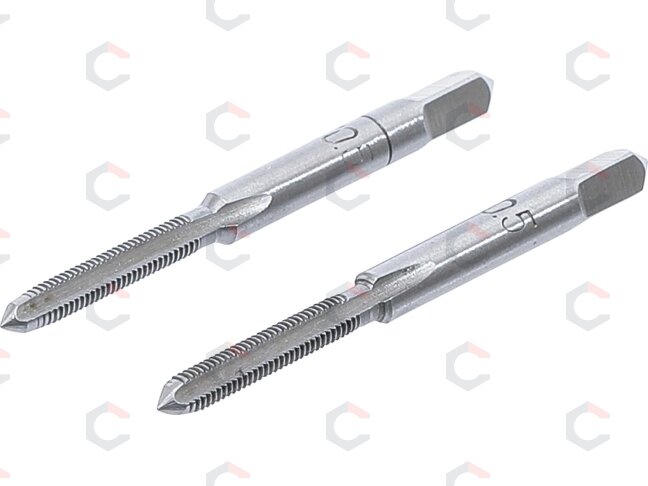 Sriegikliai | pirmas ir galutinis sriegimas | M3 x 0.5 | 2 vnt. (M3X0.5-B) Sriegikliai | pirmas ir galutinis sriegimas | M3 x 0.5 | 2 vnt. (M3X0.5-B)