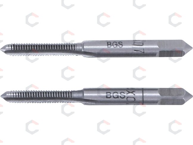 Sriegikliai | pirmas ir galutinis sriegimas | M4 x 0.7 | 2 vnt. (M4X0.7-B) 2 Sriegikliai | pirmas ir galutinis sriegimas | M4 x 0.7 | 2 vnt. (M4X0.7-B) 2