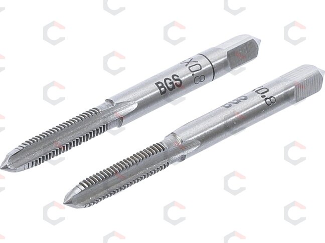 Sriegikliai | pirmas ir galutinis sriegimas | M5 x 0.8 | 2 vnt. (M5X0.8-B) Sriegikliai | pirmas ir galutinis sriegimas | M5 x 0.8 | 2 vnt. (M5X0.8-B)