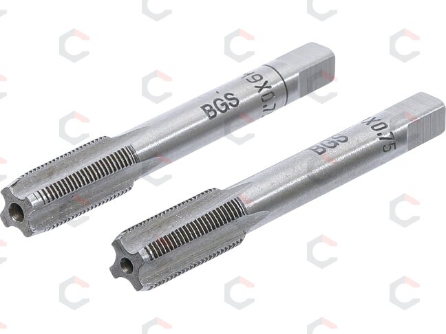 Sriegikliai | pirmas ir galutinis sriegimas | M9 x 0.75 | 2 vnt. (M9X0.75-B) Sriegikliai | pirmas ir galutinis sriegimas | M9 x 0.75 | 2 vnt. (M9X0.75-B)