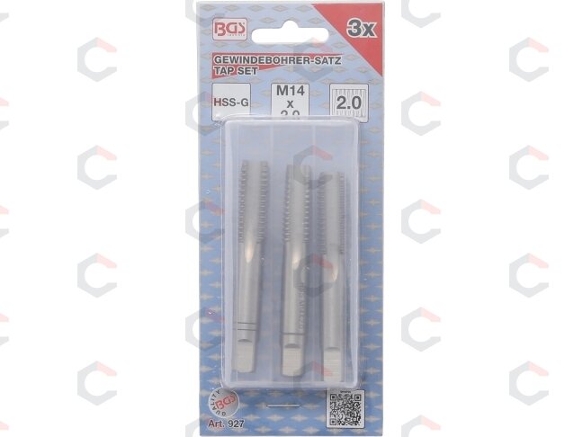 Sriegikliai | pirmas / vidurinis / galutinis sriegimas | M14 x 2.0 | 3 vnt. (927) 3 Sriegikliai | pirmas / vidurinis / galutinis sriegimas | M14 x 2.0 | 3 vnt. (927) 3