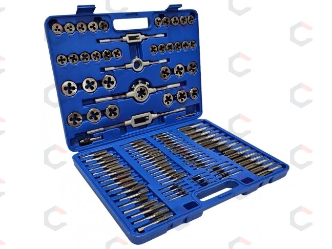 Sriegiklių ir sriegpjovių komplektas | M2–M18 | 110 vnt. (1900WW) 2 Sriegiklių ir sriegpjovių komplektas | M2–M18 | 110 vnt. (1900WW) 2