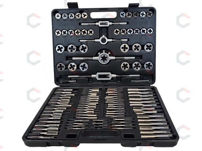 Sriegiklių ir sriegpjovių komplektas | M2 - M18 | 110 vnt. (ES-68110) 1 Sriegiklių ir sriegpjovių komplektas | M2 - M18 | 110 vnt. (ES-68110) 1