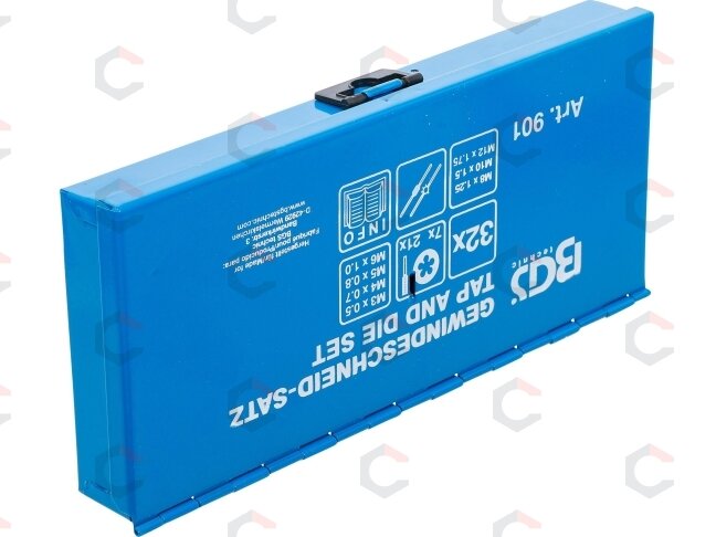 Sriegiklių ir sriegpjovių rinkinys | M3 - M12 | 32 vnt. (901) 4 Sriegiklių ir sriegpjovių rinkinys | M3 - M12 | 32 vnt. (901) 4