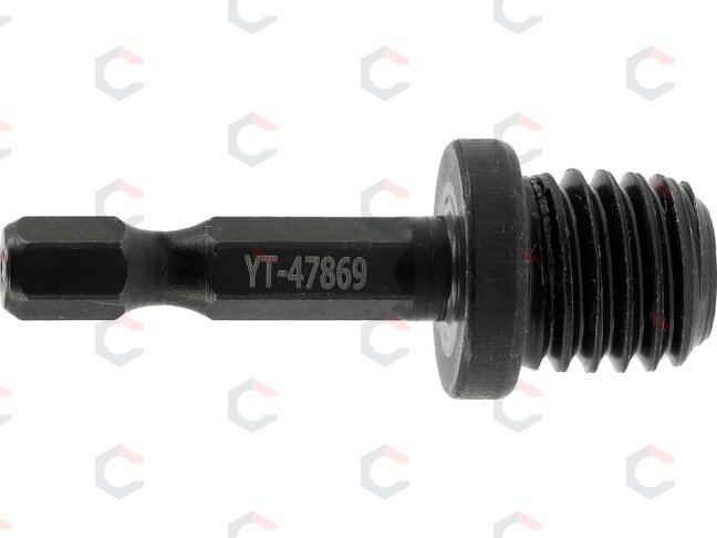 Adapteris M14 sriegiui su 1/4 col. šešiakampiu kotu, 47 mm (YT-47869) 2 Adapteris M14 sriegiui su 1/4 col. šešiakampiu kotu, 47 mm (YT-47869) 2