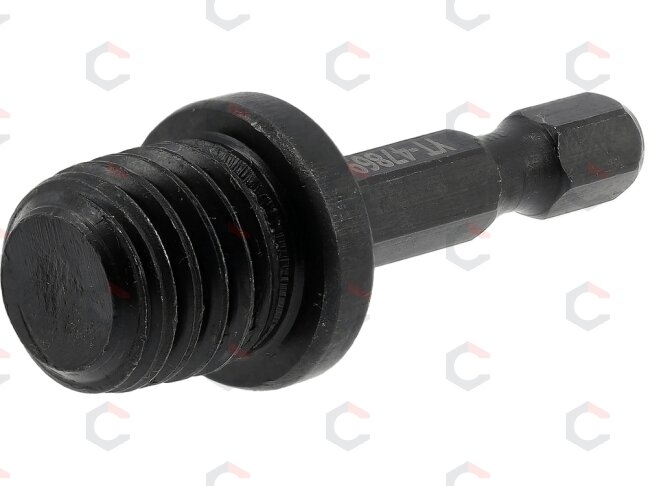 Adapteris M14 sriegiui su 1/4 col. šešiakampiu kotu, 47 mm (YT-47869) Adapteris M14 sriegiui su 1/4 col. šešiakampiu kotu, 47 mm (YT-47869)