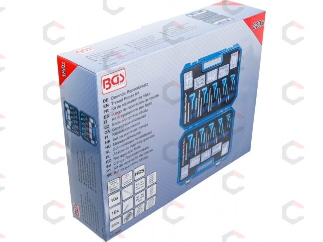 Sriegio remonto rinkinys | metriniai / coliniai | M5 - M12, 1/4" - 1/2" | 320 vnt (9483) 5