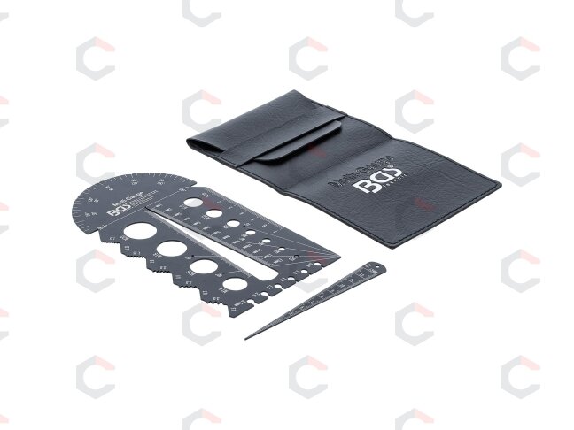 Sriegio žingsnio matuoklis ir sriegio šablonas | Metrinis | M3 - M20, 0,5 - 13,00 mm (74247) Sriegio žingsnio matuoklis ir sriegio šablonas | Metrinis | M3 - M20, 0,5 - 13,00 mm (74247)