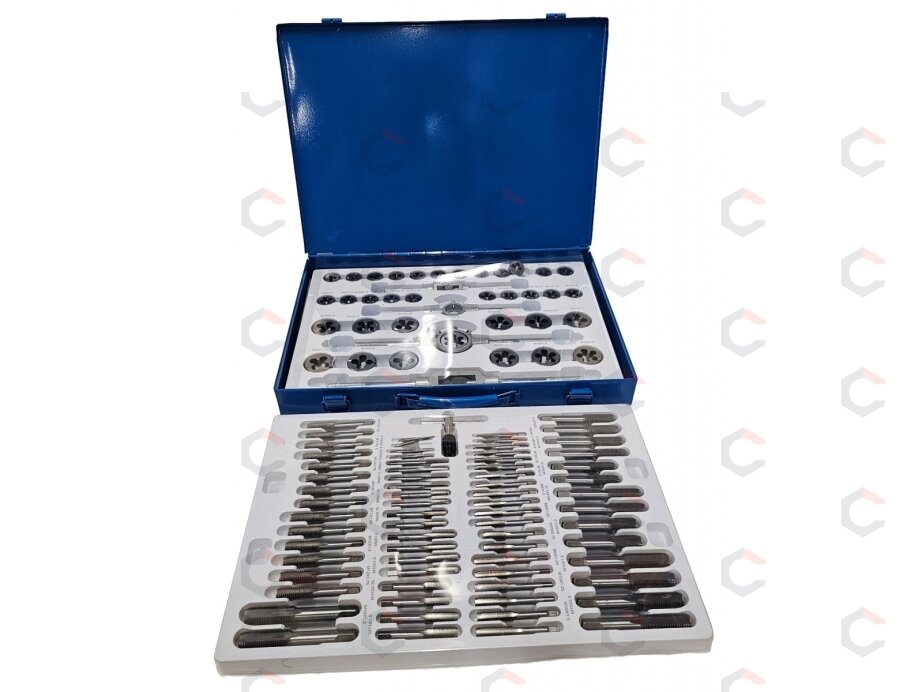 Sriegiklių ir sriegpjovių komplektas | M2 - M18 | 110 vnt. (SK16110) 1 Sriegiklių ir sriegpjovių komplektas | M2 - M18 | 110 vnt. (SK16110) 1