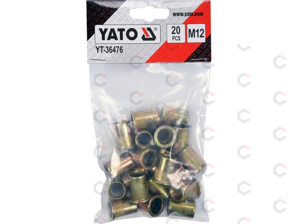 Srieginės kniedės plieninės | M12/20 vnt. (YT-36476) 1