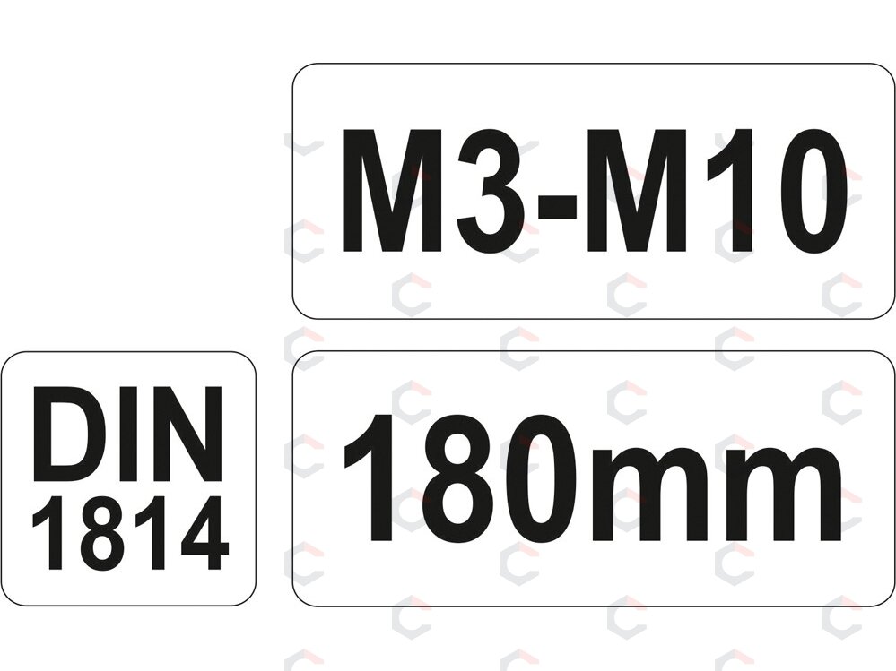 Sriegiklių laikiklis | M3–M10 | 180 mm (YT-2996) 1 Sriegiklių laikiklis | M3–M10 | 180 mm (YT-2996) 1
