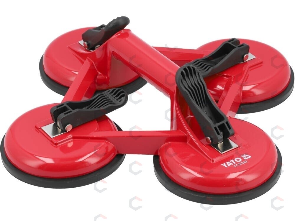 Stiklo kėliklis keturgubas | prisiurbtukas | aliuminis | 4 x Ø 120 mm (YT-37242) 1 Stiklo kėliklis keturgubas | prisiurbtukas | aliuminis | 4 x Ø 120 mm (YT-37242) 1