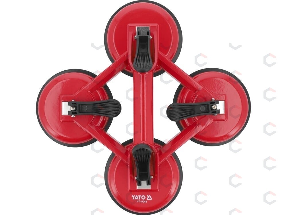 Stiklo kėliklis keturgubas | prisiurbtukas | aliuminis | 4 x Ø 120 mm (YT-37242) 2 Stiklo kėliklis keturgubas | prisiurbtukas | aliuminis | 4 x Ø 120 mm (YT-37242) 2