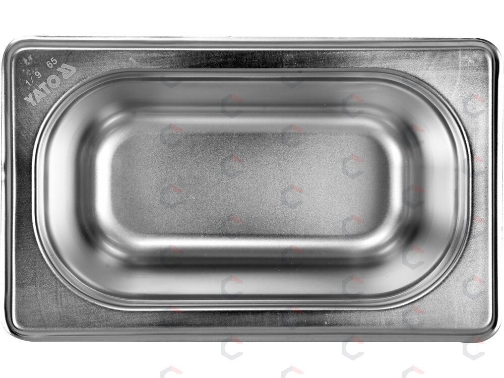 Gastronominis indas GN 1/9 | 176 × 108 × 65 mm | nerūdijantis plienas | 0,55 l (YG-00295) 1