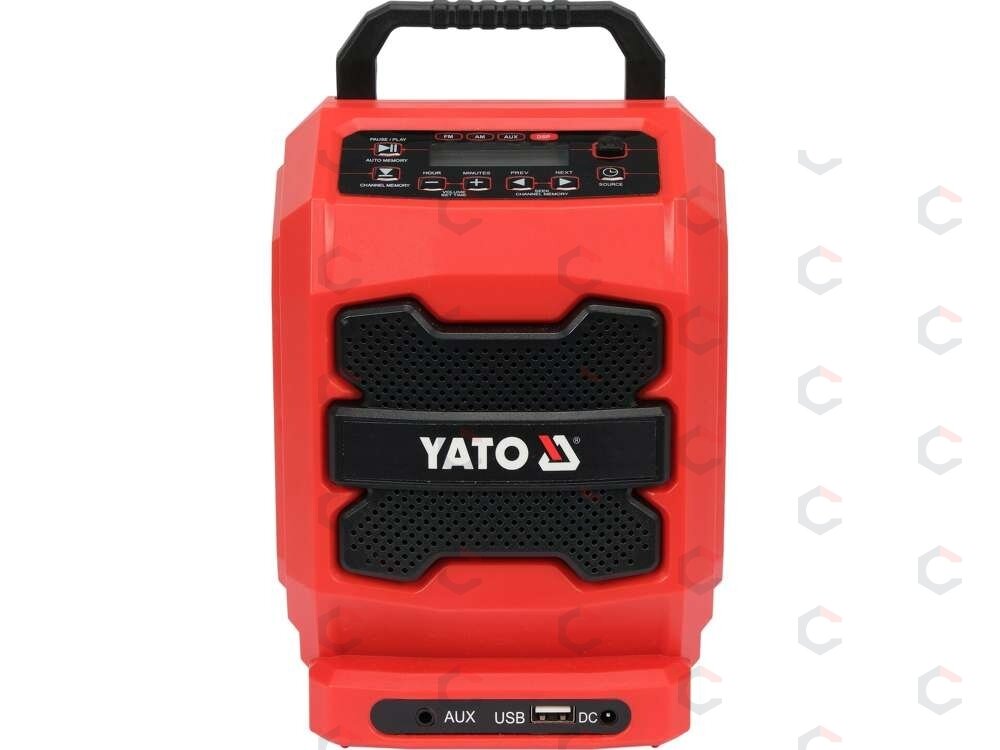 Statybinis radijas – 18 V akumuliatorius + 230 V, FM/AM/Bluetooth/AUX (YT-82940) 1 Statybinis radijas – 18 V akumuliatorius + 230 V, FM/AM/Bluetooth/AUX (YT-82940) 1