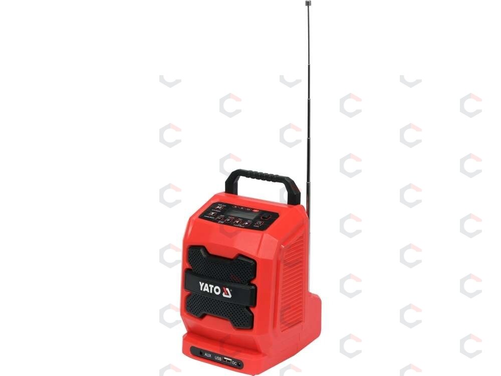 Statybinis radijas – 18 V akumuliatorius + 230 V, FM/AM/Bluetooth/AUX (YT-82940) 2 Statybinis radijas – 18 V akumuliatorius + 230 V, FM/AM/Bluetooth/AUX (YT-82940) 2