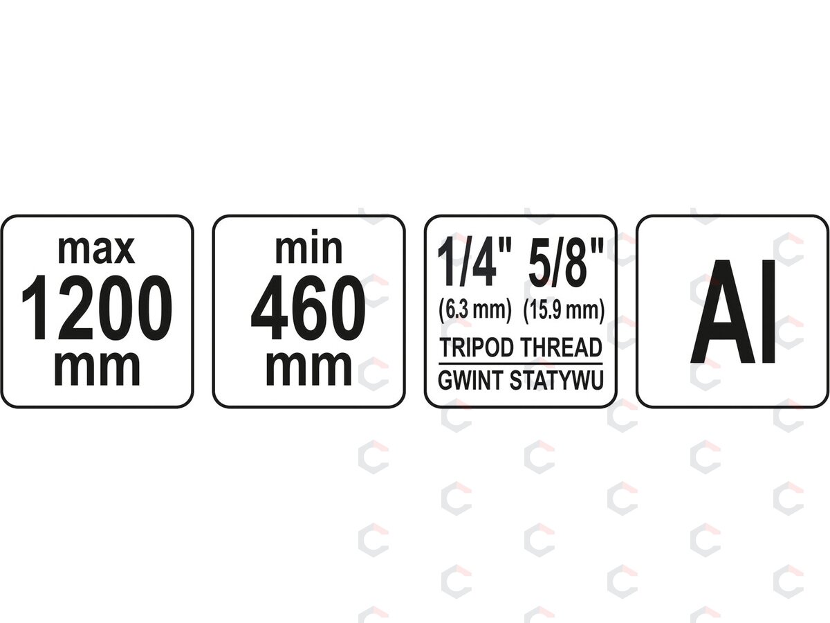 Stovas trikojis | aliuminis | 120 cm (YT-30475) 4 Stovas trikojis | aliuminis | 120 cm (YT-30475) 4
