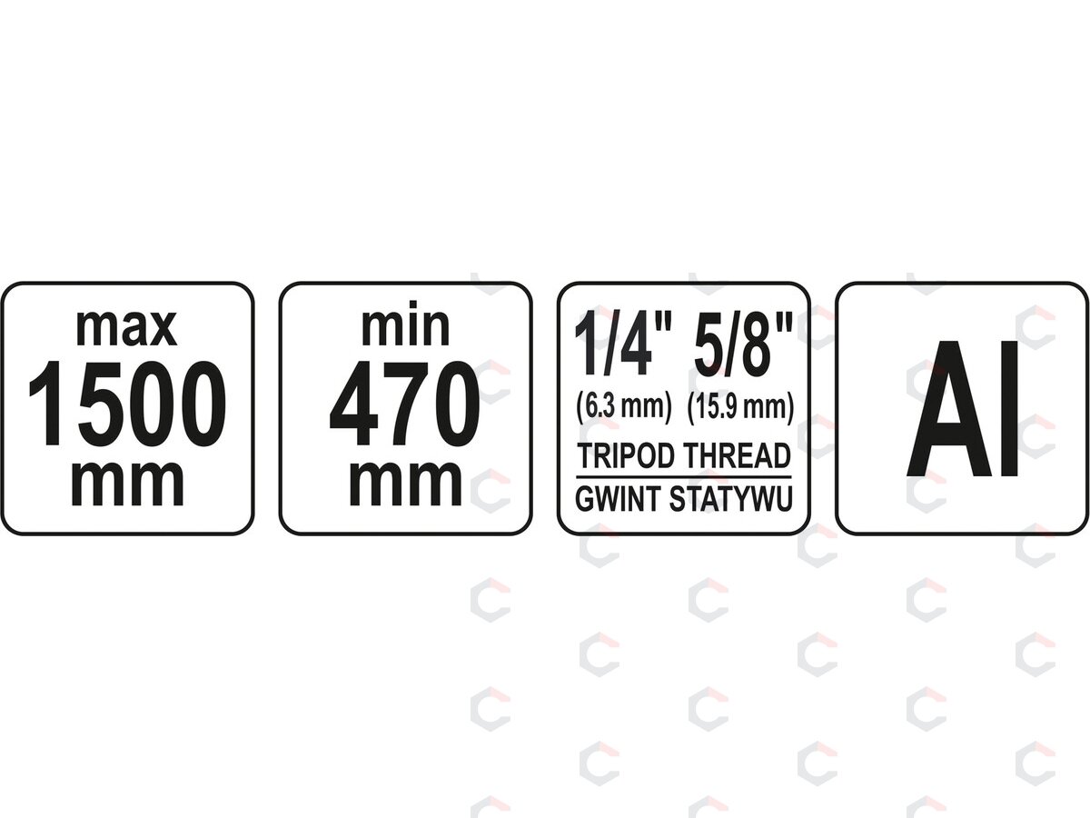 Stovas trikojis | aliuminis | 150 cm (YT-30477) 5 Stovas trikojis | aliuminis | 150 cm (YT-30477) 5