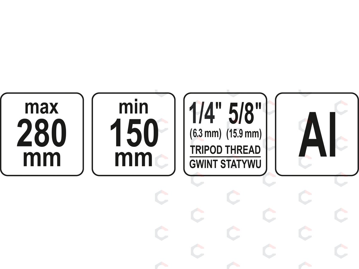 Stovas trikojis | aliuminis | 28 cm (YT-30471) 4