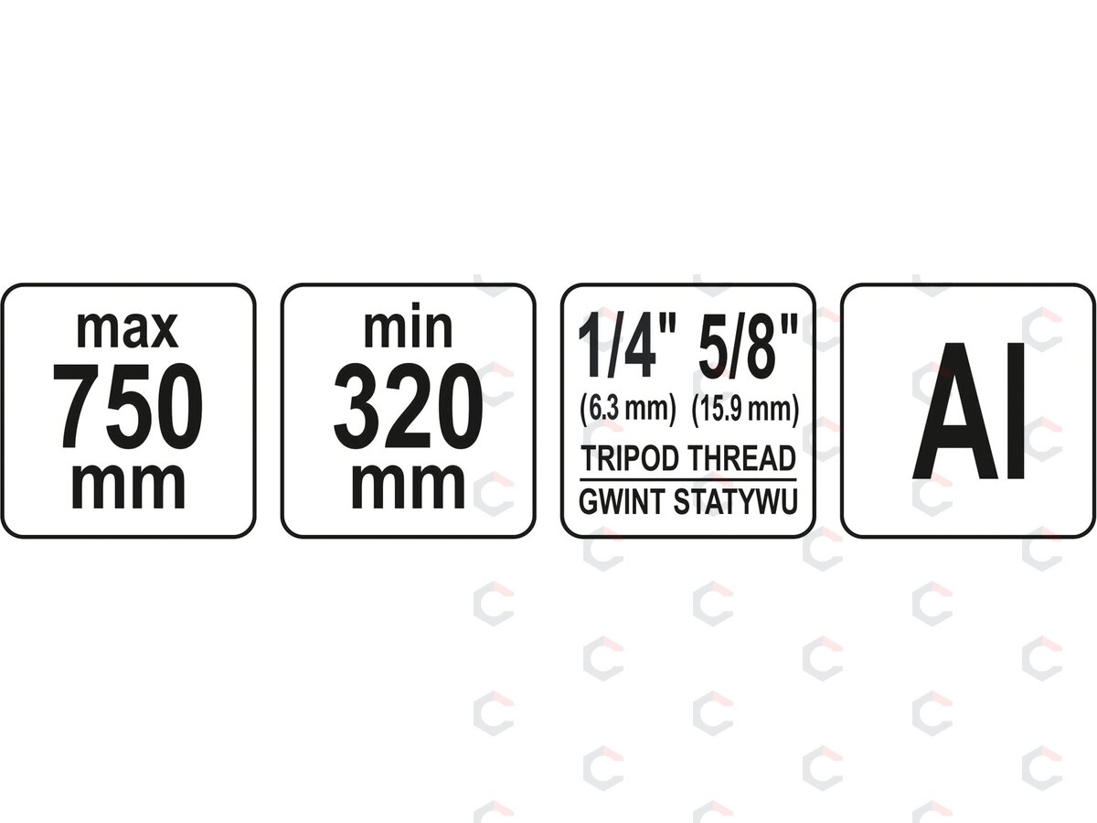Stovas trikojis | aliuminis | 75 cm (YT-30473) 4